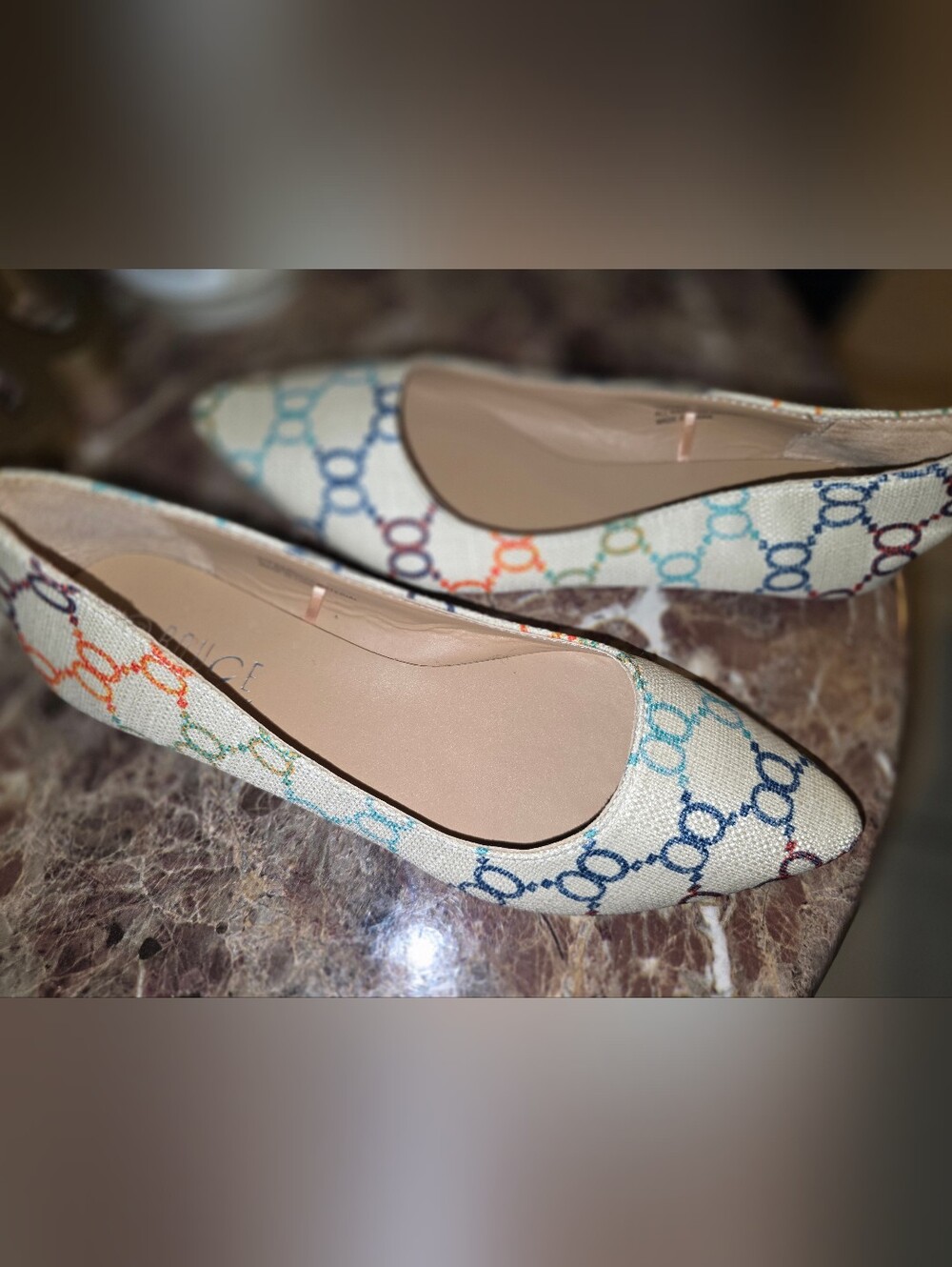 Rogue Women's Multicolor Chain-Print Ballet Flats